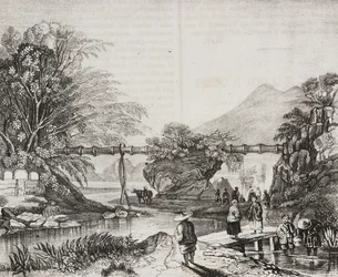 View of Hong Kong valley, China, lithograph by Salvatore Puglia from Poliorama Pittoresco, n 14, November 9   1458434   ja       japanese Successfully Translated  Original: Moonlight Woods (ink on paper) Translat: Moonlight Woods (ink on paper) 1449986 ja 
