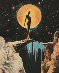 裸の女性の宇宙の旅