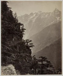 無題 [丘の中腹と山], c. 1865年。