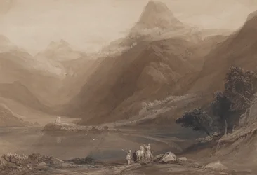 ランベリス湖、北ウェールズ、1820-30。