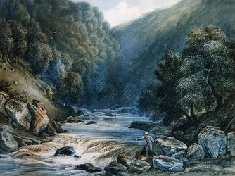 On the Dart（水彩・紙）
