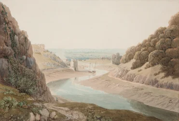 セント・ヴィンセント・ロックスから見たエイボン川とオールド・ホットウェル・ハウス、1825年頃