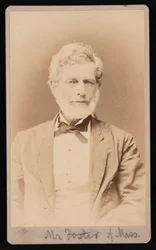 マサチューセッツ州のフォスター氏の肖像画、1876 年から 1880 年の間。