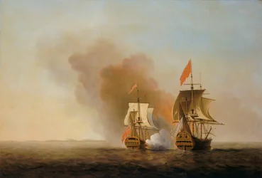 ヌエストラ・セニョーラ・デ・カヴァドンガ」の捕獲、1743年頃（油彩・カンヴァス）
