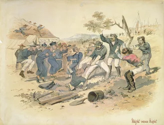 権利対権利、1861年頃（水彩画）