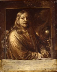 自画像 - Peinture de Samuel Dirksz, van Hoogstraten (1627-1678) - 1677 - 木材に油彩 - 20x16.4 - ドルドレヒト美術館