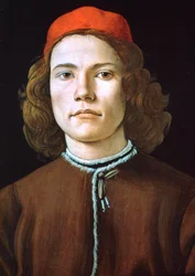若い男の肖像、c1480-1485