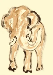 穏やかな抽象的な象
