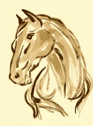 堂々たる馬の肖像