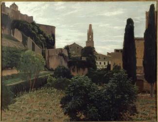 サンティアゴ・ルシニョール／「ジローナ、III」、1925年頃、油彩・キャンバス、93×123cm。