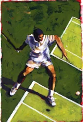 テニス選手、2009（アクリル）