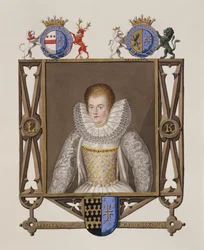レティス・ノリス（1541-1634年頃）、サー・フランシス・ノリスの娘の肖像、『Memoirs of the Court of Queen Elizabeth』より、1825年刊