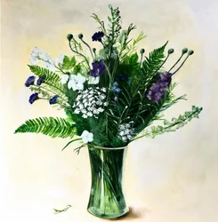 Lotties flowers, 2023（アクリル、ボード）