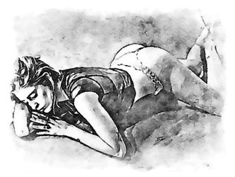 眠っている女性