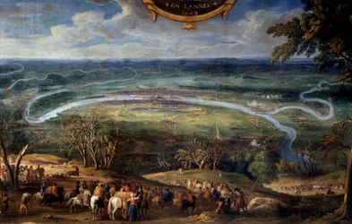 ブルボン公ルイ2世の行動（ブルボン・コンデ）（グランド・コンデ）（1621-1686）フロンド時代の1649年にパリを封鎖 救世主ル・コントの絵画（ルコント、ルコント、ルコント）（1659-1694）17世紀 シャンティイ、コンデ博物館