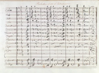 メルカダンテによるオペラ「イル・ブラボー」の前奏曲の最初のページ (1842)