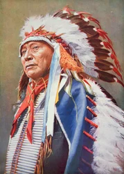 チーフ・ホロー・ホーン・ベア（1850-1913）（カラーリトグラフ