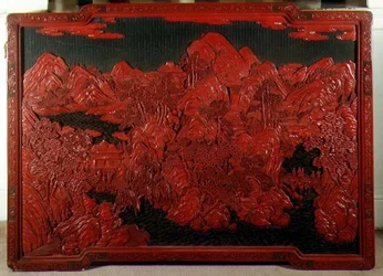 緑地に彫刻されたウォールプラーク
