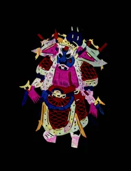 京劇の男性キャラクター。中国の民芸品である切り絵「簡子」。