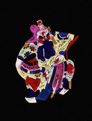 京劇の男性キャラクター。中国の民芸品である切り絵「簡子」。