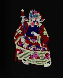 仮面をつけた京劇の男性キャラクター。中国の民芸品、京劇の仮面をつけた男性キャラクター。