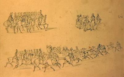 馬のスケッチ（紙に鉛筆）