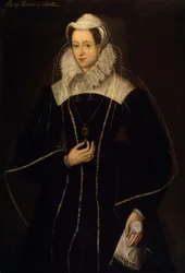 スコットランド女王メアリー（1542-87）油彩・パネル
