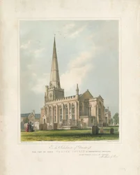 ウートクセッター教会［新］：描かれたリトグラフ、ND［1828年頃］（プリント