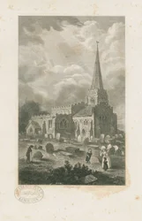ウォルスタントン教会: エングレーヴィング, nd [?19世紀] (プリント)