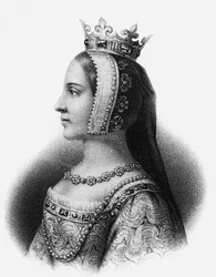 オーヴェルニュ伯爵ロバート5世の曾孫娘、ジャンヌ・ド・ブローニュ（彫刻作品