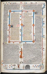Royal 10 E. IV, f.145 「Gregory IX の Decretals with glosa ordinaria (the 