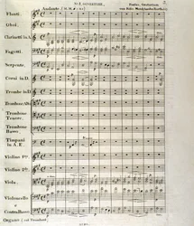 フェリックス・メンデルスゾーン作曲「パウルス」作品36の楽譜の1ページ目（リトグラフ版
