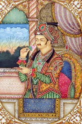 ムガル皇帝ジャハーンギールの細密画 インド・アジア