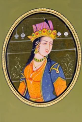 ヌールジャハーン王妃の細密画 インド・アジア