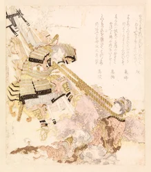 伝説の物語の描写（カラー木版画）