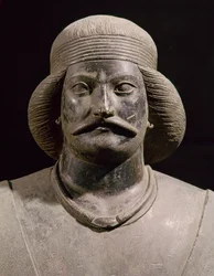 パルティアの戦士、シャミ出土、紀元後01世紀、ブロンズ（詳細