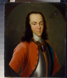 「ロシアの大公アレクシス・ペトロヴィチ・ロマノフ（1690-1718）の肖像」 18世紀の無名の絵画 ロストフ・オン・ドンの地方美術館