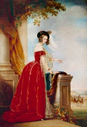 ニコライ2世の妻、アレクサンドラ・フェドロヴナまたはアレクサンドラ・フェドロヴナ（1872-1918）の肖像。ロシア派の無名の絵画。サンクトペテルブルク、エルミタージュ