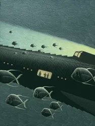 海底二万里, 2006 (スクラッチボード、デジタル彩色)