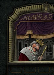 Exit the King, 2016（スクラッチボード、デジタル彩色）