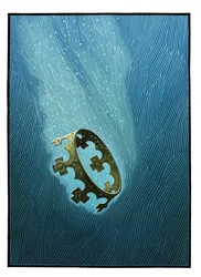The Fall of Arthur, 2013（スクラッチボード、デジタル彩色）