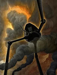 The War of the Worlds, 2014（スクラッチボード、デジタル彩色）