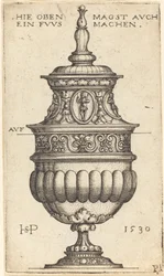 楕円形メダリオン付きダブルゴブレット