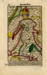 寓意的ヨーロッパ地図 1540-50年頃（木版画）