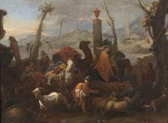 ヤコブの旅とベテルの柱」1640年頃（油彩・キャンバス
