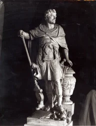 Hannibal Triumphant、1722（大理石）（bw写真）
