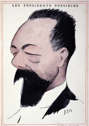 セム（1863～1934）によるフランスの政治家、ポール・ドゥーメル（1857～1932）の肖像。