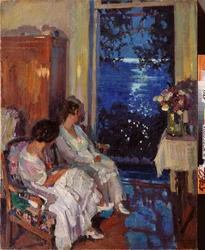 Alupka (ウクライナ) (Alupka) - Sergei Arsenyevich Vinogradov (1869-1938) による絵画、キャンバスに油彩