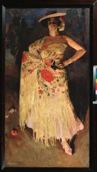 ダンサー - Sergei Arsenyevich Vinogradov（1869-1938）による絵画、キャンバスに油彩