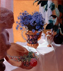 ""Nature morte"" Peinture de Sergei (Serge) Tchekhonine (1878-1936) 1916 国立歴史、建築、芸術野外博物館、プスコフ